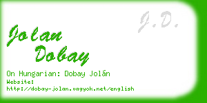 jolan dobay business card
